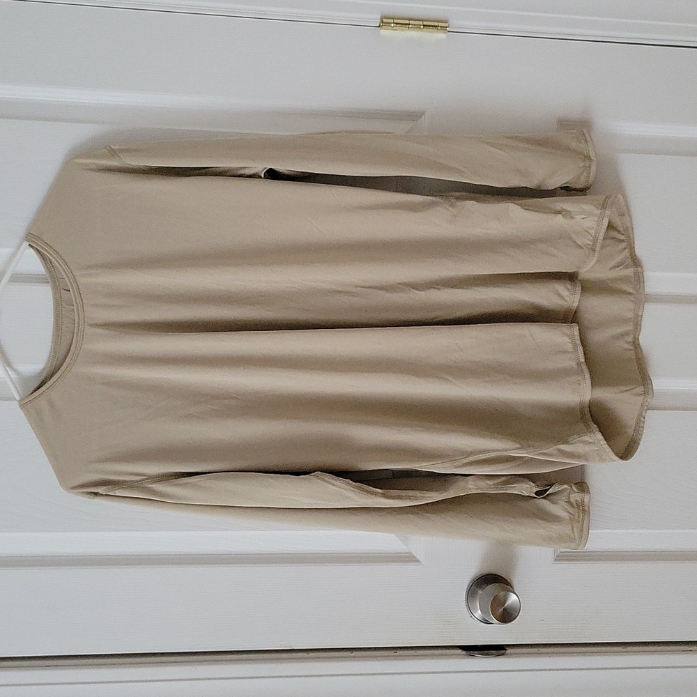 Milliken long sleeve tan undershirt size Large regular